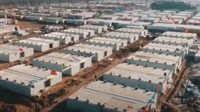 Китай прави гигантски карантинен център